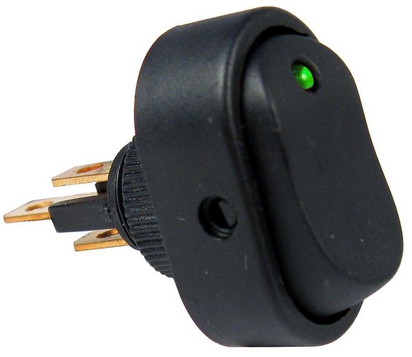 LED - Green Rocker Switch - PTM V5587
